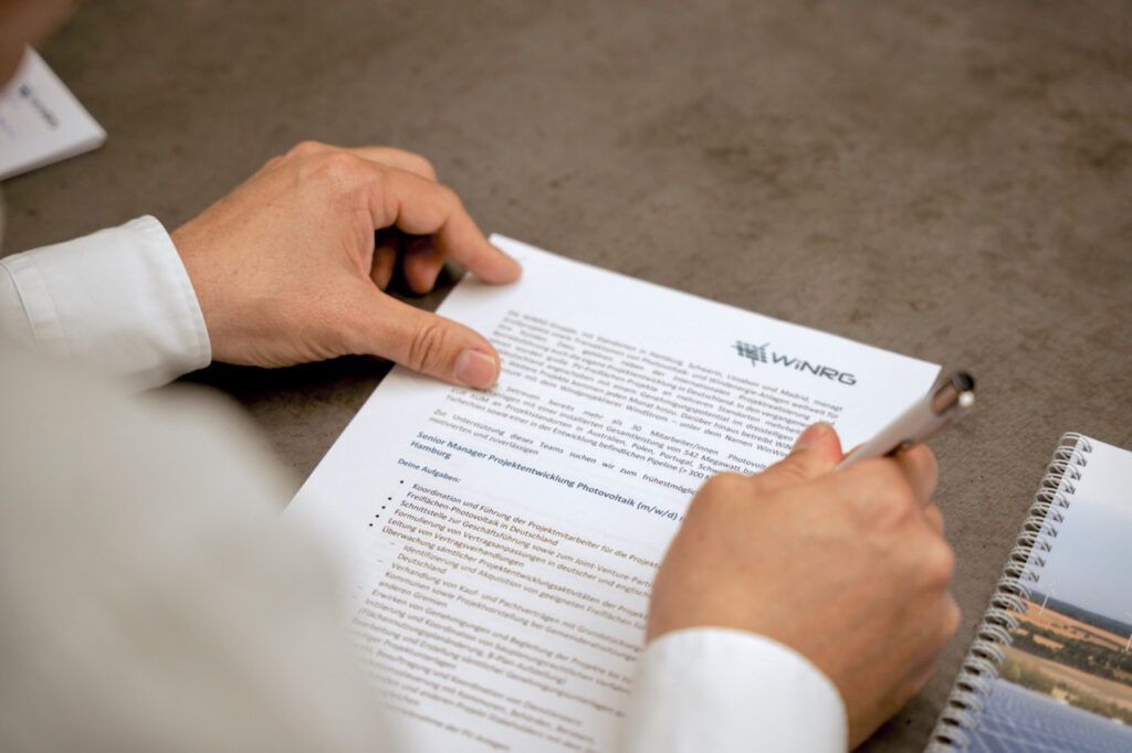 WiNRG-Bewerbungsschreiben